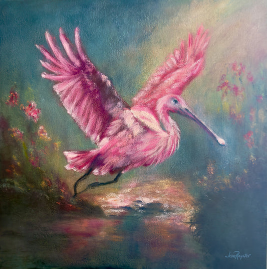 Roseate Spoonbill: Wings of Tender Radiance