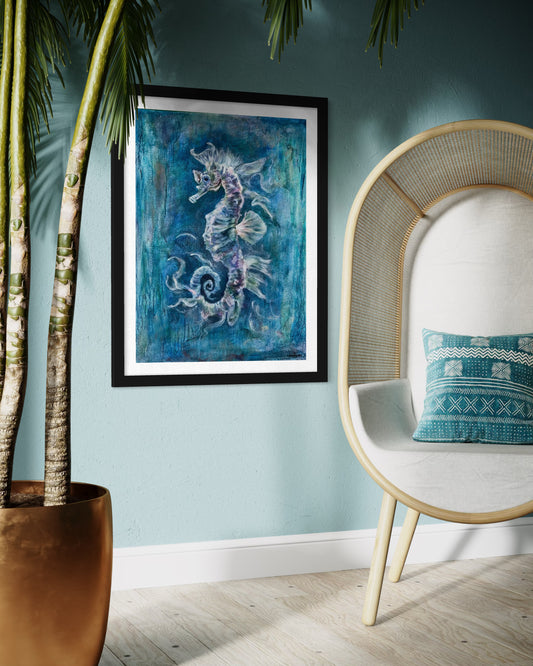 Ethereal Drift of the Seahorse