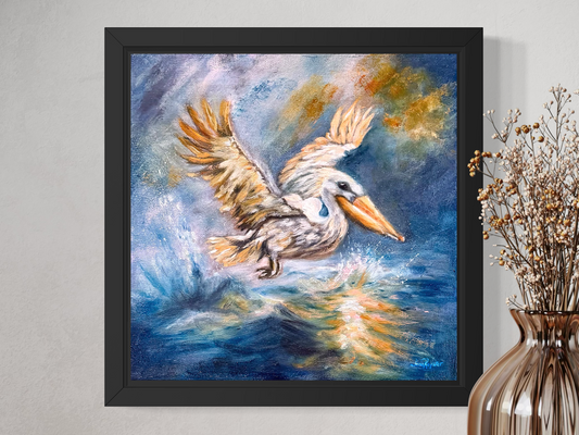 A Pelican’s Trust Within the Roaring Blue